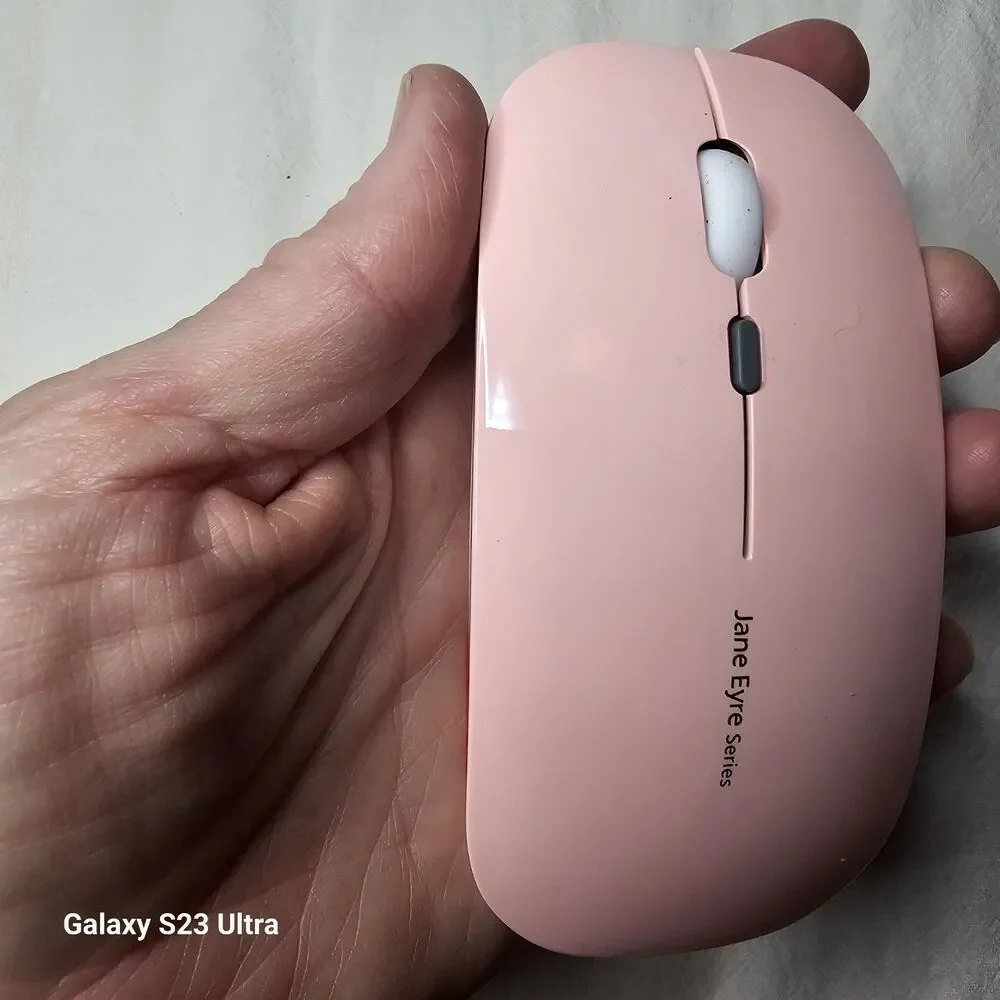 Wireless Optical Mouse Ultra Slim Rechargeable Pink By Jane Eyre Series